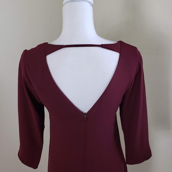 One Clothing V-neck Shift Dress Maroon Size Small - Picture 8 of 9
